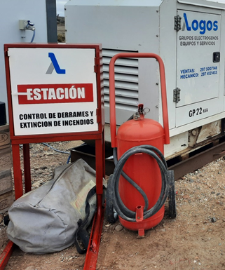 Estación de control de derrames y extinción de incendios